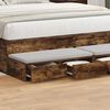 vidaXL Bed Drawers Smoked Oak 135 x 36.5 x 16.5 cm Engineered Wood