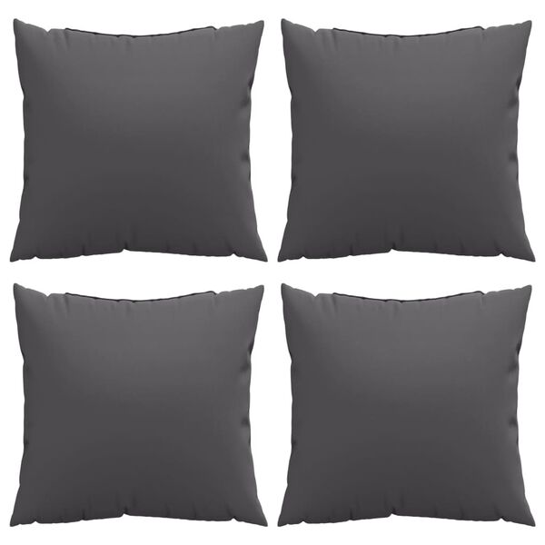 vidaXL Sofa Cushions 4 pcs Anthracite 60x60 cm Fabric