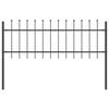 vidaXL Garden Fence 2 pcs Grey 3.4 x 0.6 m Powder-coated Steel