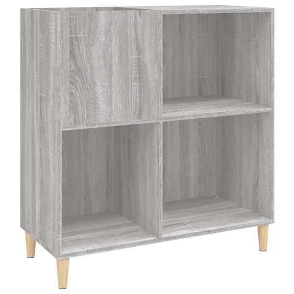vidaXL Record Cabinet Grey Sonoma 84.5x38x89 cm Engineered Wood