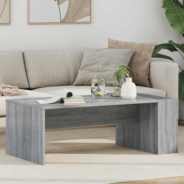 vidaXL Coffee Table Grey Sonoma 95 x 50 x 34 cm Engineered Wood