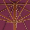 vidaXL Garden Parasol with Wooden Pole 300 cm Bordeaux Red