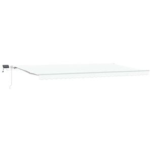 vidaXL Retractable Awning White 600 x 300 cm Fabric and Aluminium