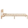 vidaXL Bed Frame with Headboard Brown 90 x 200 cm Solid Pine Wood
