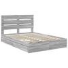 vidaXL Storage Bed Grey Sonoma 150 x 200 cm Engineered Wood
