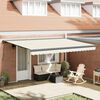 vidaXL Retractable Awning Cream 4x3 m Fabric and Aluminium