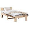 vidaXL Bed Frame with Headboard Natural 80 x 200 cm Solid Pine Wood
