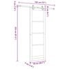 vidaXL Sliding Door Natural 78 x 232 cm Solid Pine Wood and Glass