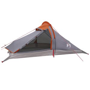 vidaXL Backpacking Tent 4-Person Grey and Orange