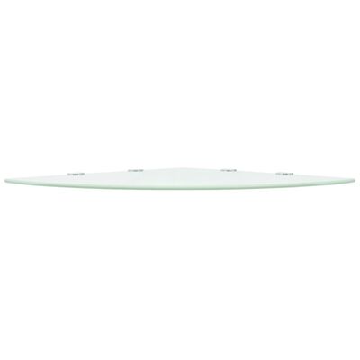 vidaXL Corner Shelf with Chrome Supports Glass White 45x45 cm