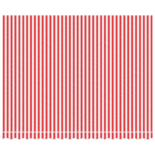 vidaXL Replacement Fabric for Awning Red and White Stripe 4x3 m