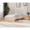 vidaXL Bed Frame without Mattress White Solid Wood 100x200 cm