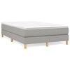 vidaXL Box Spring Bed Frame Light Grey 120x200 cm Fabric
