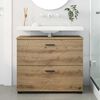 vidaXL Bathroom Cabinet with Drawer Artisan Oak 76.5 x 35 x 64 cm