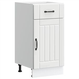 vidaXL Kitchen Base Cabinet "Lucca" White Engineered Wood