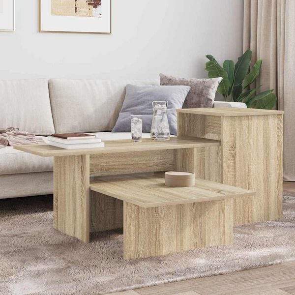 vidaXL Console Table Sonoma Oak 80 x 50 x 225 cm Engineered Wood