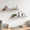 vidaXL Picture Frame Ledge Shelves 2 pcs Grey 60x9x3 cm MDF