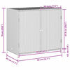 vidaXL Garden Storage Cabinet Grey 83x45x76 cm Poly Rattan