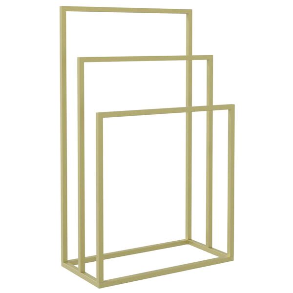 vidaXL Freestanding Towel Rack Gold 48x24x79 cm Iron