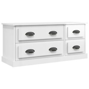 vidaXL TV Cabinet High Gloss White 100x35.5x45 cm Engineered Wood