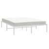vidaXL Metal Bed Frame without Mattress White 150x200cm