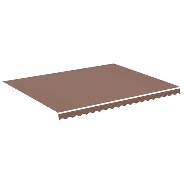 vidaXL Replacement Fabric for Awning Brown 4.5x3.5 m