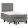 vidaXL Box Spring Bed with Mattress Dark Grey 120x200 cm Fabric