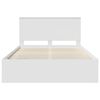 vidaXL Bed Frame with Headboard White 150 x 200 cm Solid Pine Wood