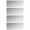 vidaXL Stair Tread Rectangular 4 pcs Silver 100 x 40 cm Aluminium