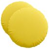 vidaXL Seat Cushions 2 pcs Light Yellow Ø50 x 19 cm Fabric