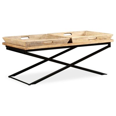 vidaXL Coffee Table Solid Mango Wood 110x55x42 cm