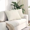 vidaXL Sofa Pillows 2 pcs Cream 70 x 50 cm Corduroy Fabric