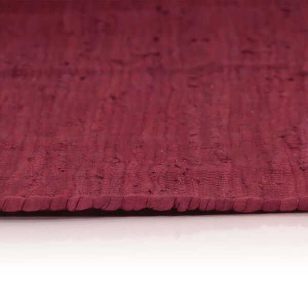 vidaXL Hand-woven Chindi Rug Cotton 80x160 cm Burgundy
