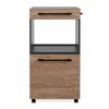 Finori Rolling Storage Cabinet Palma 35A Anthracite Grey and Bamboo