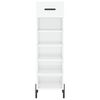vidaXL Shoe Cabinet High Gloss White 30x35x105 cm Engineered Wood