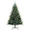 vidaXL Artificial Hinged Christmas Tree 300 LEDs Green 210 cm