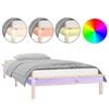 vidaXL LED Bed Frame without Mattress 100x200 cm Solid Wood
