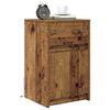 vidaXL LED Bedside Cabinet with Drawer 2 pcs Old wood 38 x 34 x 61 cm