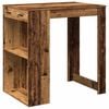 vidaXL Bar Table Old Wood 102x70x103,5 cm Engineered Wood