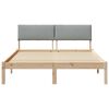 vidaXL Bed frame Brown and light grey 160 x 200 cm Solid pine wood