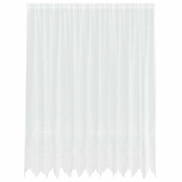 vidaXL Lace Curtain with Curtains Floral White 220 x 300 cm Polyester