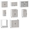 vidaXL 8 Piece Kitchen Cabinet Set Kalmar Grey Sonoma Engineered Wood