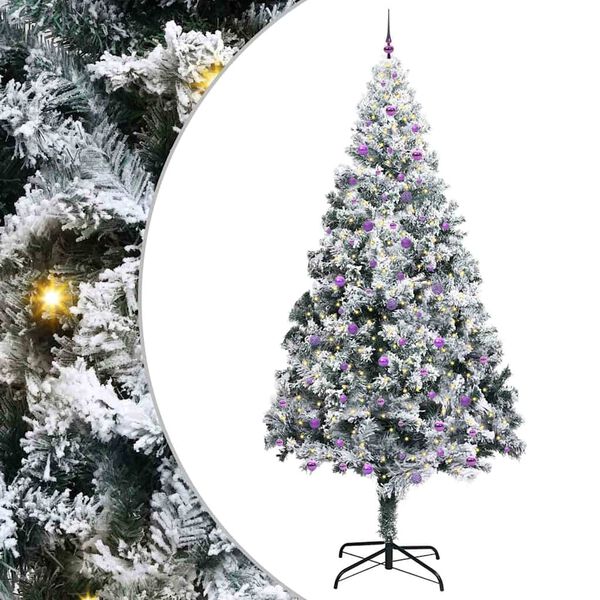 vidaXL Christmas Tree with 300 LEDs with Stand Green 300 cm PVC