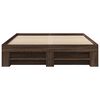 vidaXL Bed Frame without Mattress Brown Oak 140x190 cm Engineered Wood