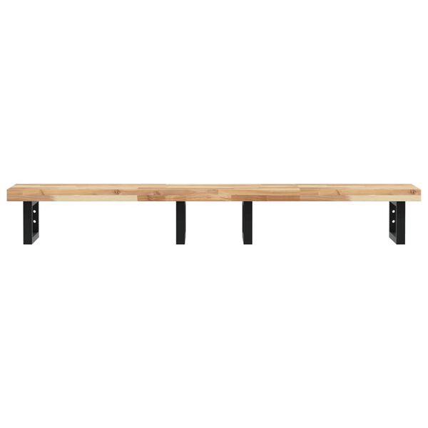 vidaXL Basin Shelf Wall Mounted Steel and Solid Wood Acacia