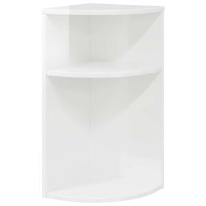 vidaXL End Table High Gloss White 29.6 x 29.6 x 60 cm Engineered Wood