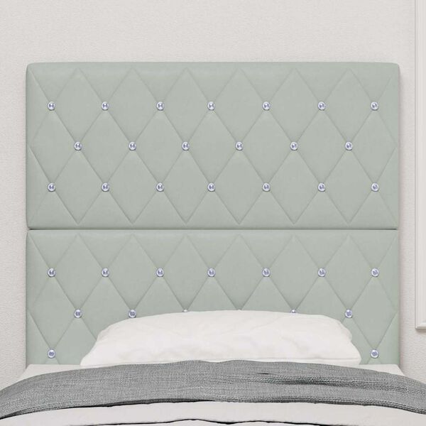 vidaXL Headboard with Headboard Light Grey 100 cm Faux Leather