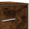 vidaXL Bedside Cabinet with Drawer Smoked Oak 40x34x50 cm