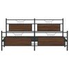 vidaXL Metal Bed Frame without Mattress Brown Oak 200x200 cm