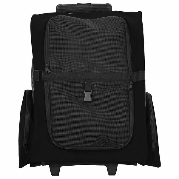 vidaXL Pet Trolley 3-in-1 Design Black 48x32x(57-106) cm Oxford Fabric